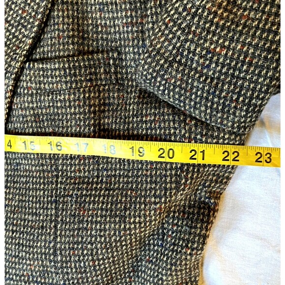 Stanley Blacker Tweed Wool Vintage Sport Coat Gray Check Fleck 42 44 USA - Picture 7 of 16